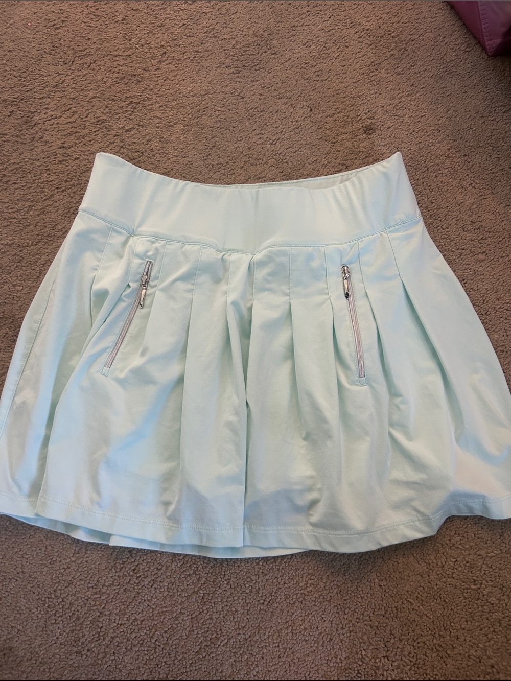 jamie sadock teal Circle Skirt with Zipper Pockets